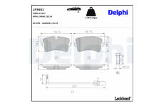 Sada brzdových platničiek kotúčovej brzdy DELPHI LP3681