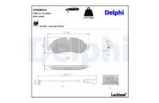Sada brzdových destiček, kotoučová brzda DELPHI LP3682LC