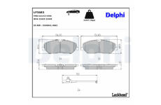 Sada brzdových platničiek kotúčovej brzdy DELPHI LP3683