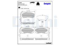 Sada brzdových platničiek, Parkovacia kotúčová brzda DELPHI LP3687