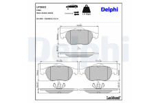 Sada brzdových destiček, kotoučová brzda DELPHI LP3692