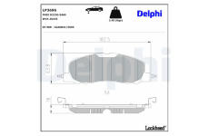 Sada brzdových destiček, kotoučová brzda DELPHI LP3696