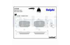 Sada brzdových platničiek kotúčovej brzdy DELPHI LP3698