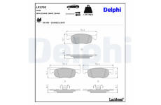 Sada brzdových platničiek kotúčovej brzdy DELPHI LP3700