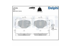 Sada brzdových destiček, kotoučová brzda DELPHI LP3701