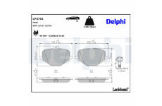 Sada brzdových destiček, kotoučová brzda DELPHI LP3701