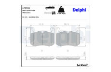 Sada brzdových platničiek kotúčovej brzdy DELPHI LP3702