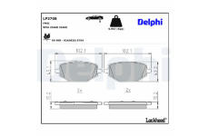 Sada brzdových platničiek kotúčovej brzdy DELPHI LP3708