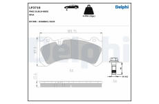 Sada brzdových destiček, kotoučová brzda DELPHI LP3710