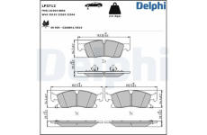 Sada brzdových destiček, kotoučová brzda DELPHI LP3712