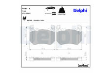 Sada brzdových platničiek kotúčovej brzdy DELPHI LP3713