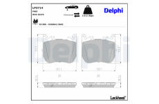 Sada brzdových destiček, kotoučová brzda DELPHI LP3714
