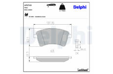 Sada brzdových platničiek kotúčovej brzdy DELPHI LP3715