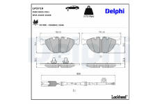 Sada brzdových destiček, kotoučová brzda DELPHI LP3719
