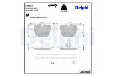 Sada brzdových destiček, kotoučová brzda DELPHI LP3720