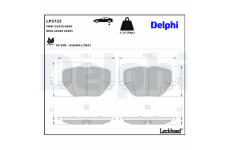 Sada brzdových destiček, kotoučová brzda DELPHI LP3723