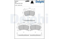 Sada brzdových destiček, kotoučová brzda DELPHI LP3724