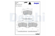 Sada brzdových destiček, kotoučová brzda DELPHI LP3724