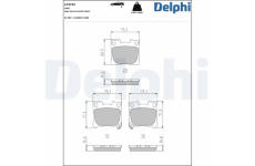 Sada brzdových destiček, kotoučová brzda DELPHI LP3725