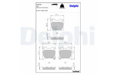 Sada brzdových platničiek kotúčovej brzdy DELPHI LP3725