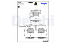Sada brzdových platničiek kotúčovej brzdy DELPHI LP3727