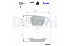 Sada brzdových platničiek kotúčovej brzdy DELPHI LP3731