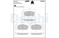 Sada brzdových destiček, kotoučová brzda DELPHI LP3732