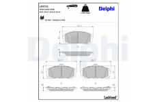 Sada brzdových platničiek kotúčovej brzdy DELPHI LP3732