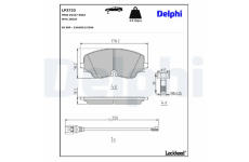 Sada brzdových platničiek kotúčovej brzdy DELPHI LP3733