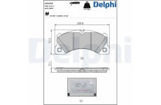 Sada brzdových destiček, kotoučová brzda DELPHI LP3735