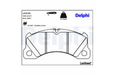 Sada brzdových destiček, kotoučová brzda DELPHI LP3735