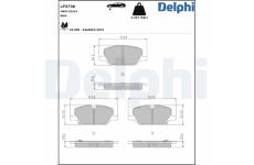 Sada brzdových destiček, kotoučová brzda DELPHI LP3736