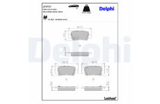 Sada brzdových destiček, kotoučová brzda DELPHI LP3737