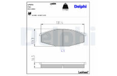 Sada brzdových destiček, kotoučová brzda DELPHI LP373
