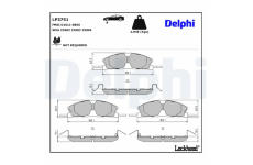 Sada brzdových destiček, kotoučová brzda DELPHI LP3751