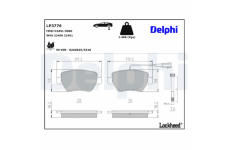 Sada brzdových destiček, kotoučová brzda DELPHI LP3776