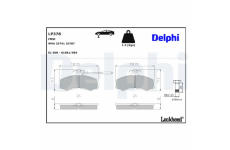 Sada brzdových platničiek kotúčovej brzdy DELPHI LP378