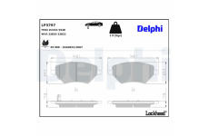 Sada brzdových destiček, parkovací brzda DELPHI LP3797