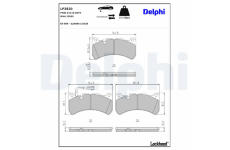 Sada brzdových platničiek kotúčovej brzdy DELPHI LP3820