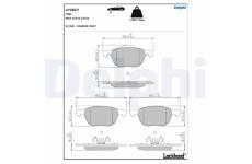 Sada brzdových destiček, kotoučová brzda DELPHI LP3827