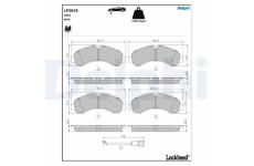 Sada brzdových destiček, kotoučová brzda DELPHI LP3828