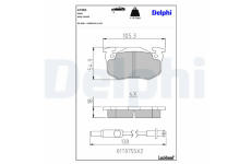 Sada brzdových destiček, kotoučová brzda DELPHI LP382