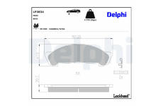 Sada brzdových destiček, parkovací brzda DELPHI LP3834