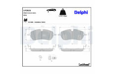 Sada brzdových destiček, kotoučová brzda DELPHI LP3835