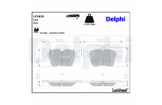 Sada brzdových platničiek kotúčovej brzdy DELPHI LP3839