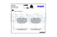 Sada brzdových platničiek kotúčovej brzdy DELPHI LP3841