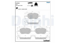 Sada brzdových destiček, kotoučová brzda DELPHI LP3843