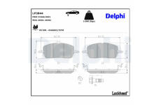 Sada brzdových destiček, kotoučová brzda DELPHI LP3844