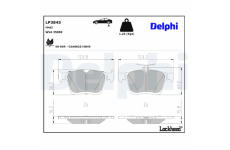Sada brzdových platničiek kotúčovej brzdy DELPHI LP3845