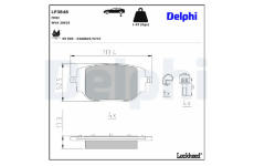 Sada brzdových platničiek kotúčovej brzdy DELPHI LP3848